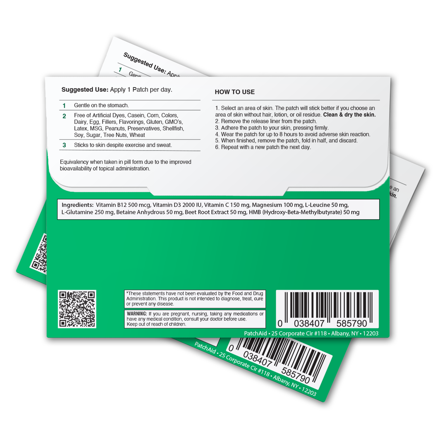 Performance & Recovery Support Patch - Endurance Enhancer: 1-Pack