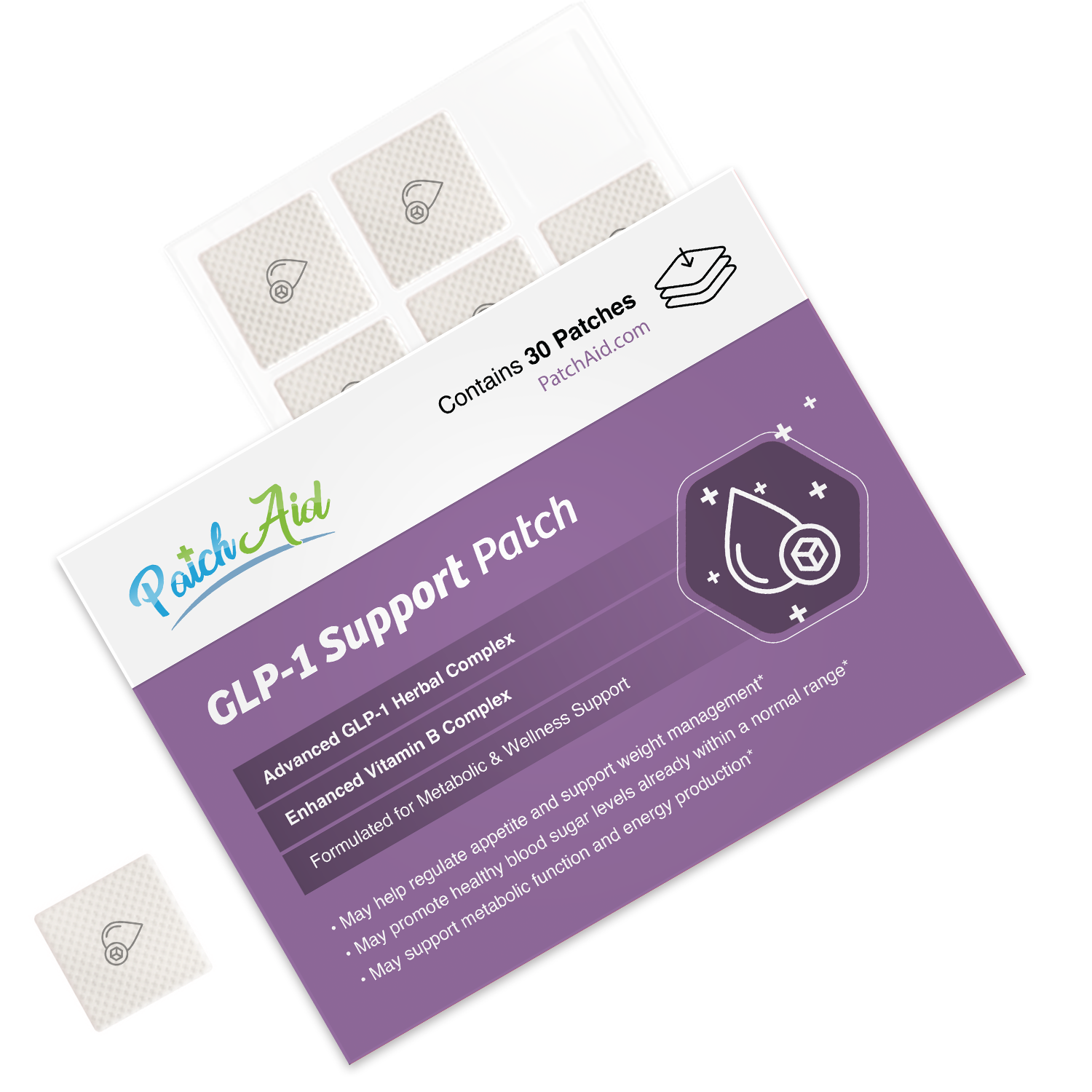 GLP-1 Support Patch – Appetite Control & Metabolic Support: 1-Pack