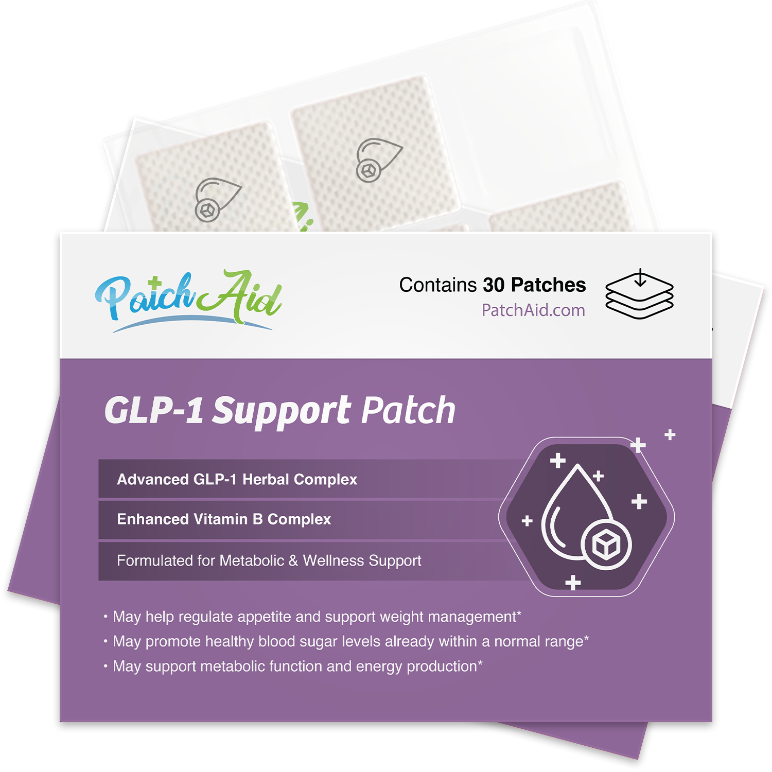 GLP-1 Support Patch – Appetite Control & Metabolic Support: 1-Pack