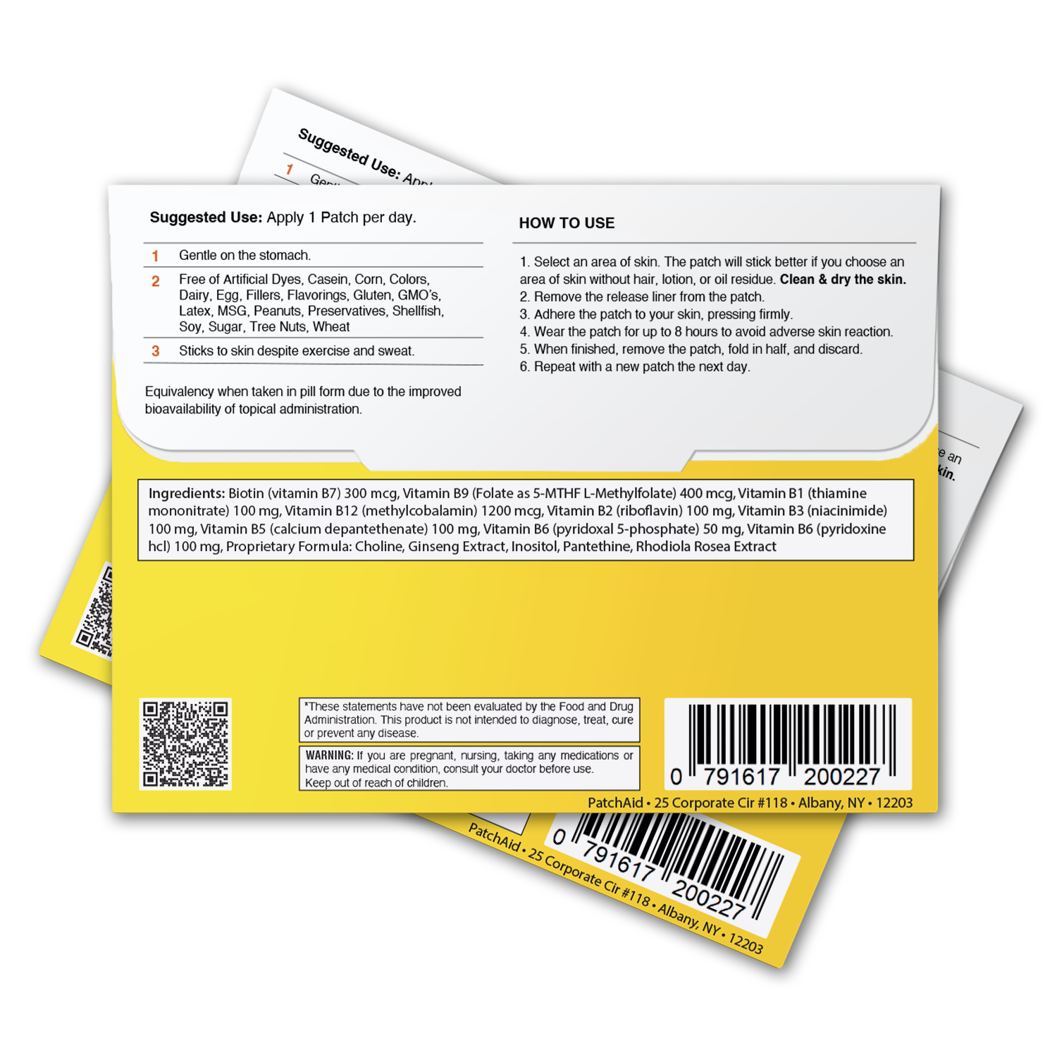 B12 Energy Plus Vitamin Patch - Energy & Mood Support: 1-Pack